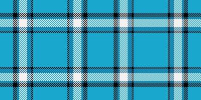 Yard textile seamless texture, complexity background tartan check. Nostalgic pattern fabric plaid in cyan and white colors. vector