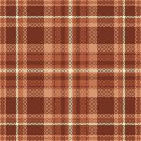 Reel pattern background fabric, artwork plaid texture check. Rural tartan textile seamless in orange and red colors. vector