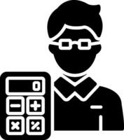 Accountant Glyph Icon vector