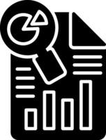 Analysis Glyph Icon vector