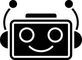 Bot Glyph Icon vector