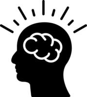 Cognitive Function Glyph Icon vector