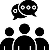 Discussion Glyph Icon vector