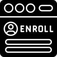 Enroll Glyph Icon vector