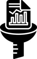 Filter Glyph Icon vector