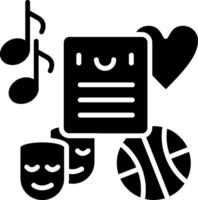 Extracurricular Activities Glyph Icon vector