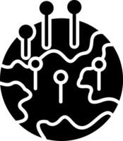 Emerging Markets Glyph Icon vector