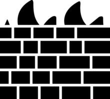 Firewall Glyph Icon vector