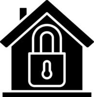 Home Security Glyph Icon vector