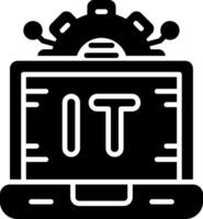 Information Technology Glyph Icon vector