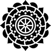 Mandala Glyph Icon vector