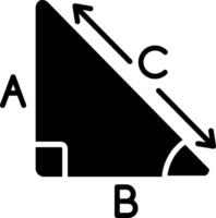 Pythagoras Glyph Icon vector