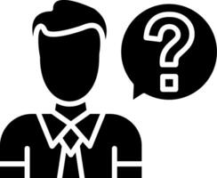 Question Glyph Icon vector