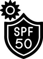 Spf 50 Glyph Icon vector