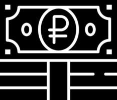 Ruble Glyph Icon vector