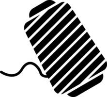 Thread Spool Glyph Icon vector