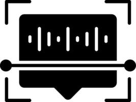 Voice Recognition Glyph Icon vector