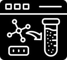 Virtual Lab Glyph Icon vector