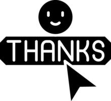Thanks Glyph Icon vector
