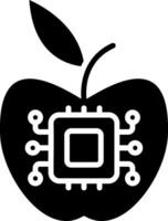 Artificial Intelligence Glyph Icon vector