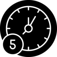 5 Minutes Glyph Icon vector