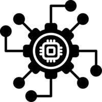 Automated Glyph Icon vector