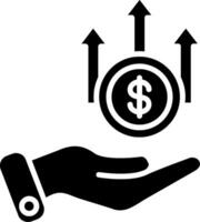 Capital Appreciation Glyph Icon vector