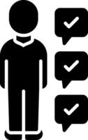 Competence Glyph Icon vector
