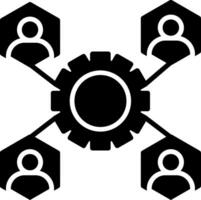 Collaboration Glyph Icon vector