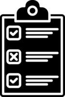Checklist Glyph Icon vector