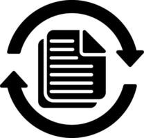 Data Glyph Icon vector