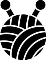 Wool Ball Glyph Icon vector