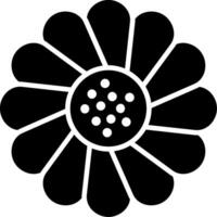 Chamomile Glyph Icon vector