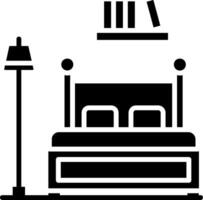 Bed Glyph Icon vector