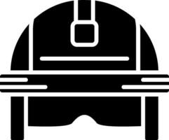 Firefighter Helmet Glyph Icon vector