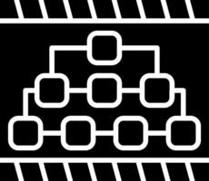Hierarchy Structure Glyph Icon vector
