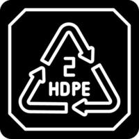 High Density Polyethylene Glyph Icon vector
