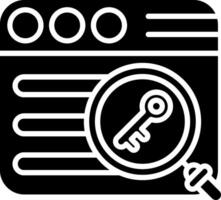 Keyword Glyph Icon vector