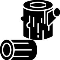 Log Glyph Icon vector