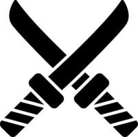 Katana Glyph Icon vector