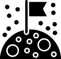 Moon Landing Glyph Icon vector