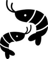 Prawns Glyph Icon vector