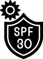 Spf 30 Glyph Icon vector
