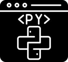 Python Glyph Icon vector
