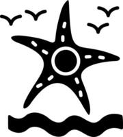 Starfish Glyph Icon vector