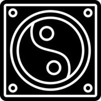 Yin Yang Glyph Icon vector