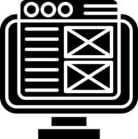 Web Design Glyph Icon vector