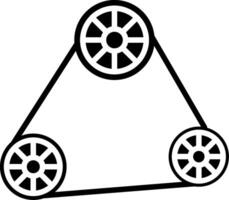 Belt Drive Kit Glyph Icon vector