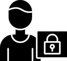 Authorization Glyph Icon vector