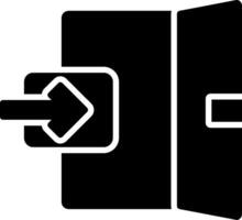 Emergency Exit Glyph Icon vector